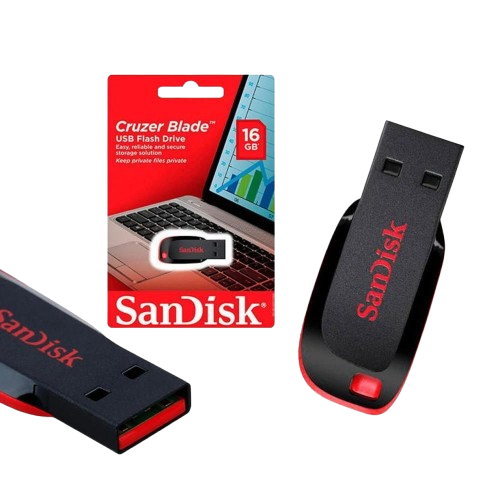 Pen Drive SanDisk Cruzer Blade 16GB USB 2.0 Flash Drive