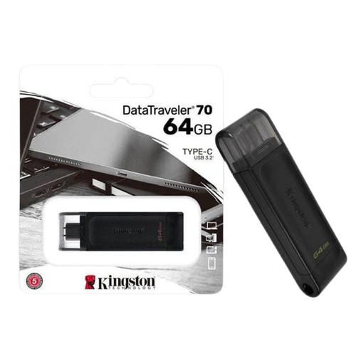 Pen Drive Kingston 64GB USB 3.2 Geração 1; DataTraveler 70; USB-C - Image 2