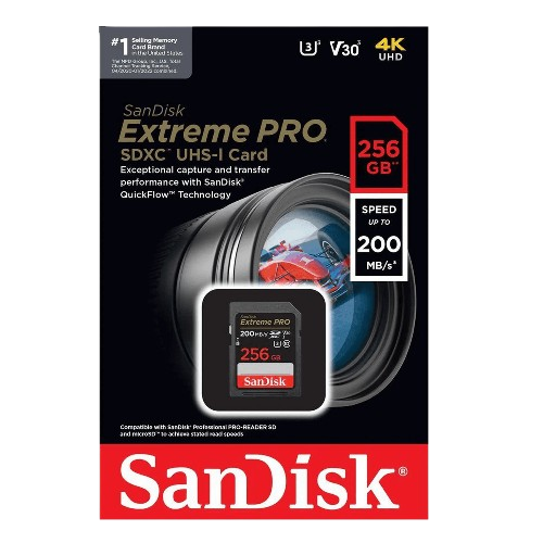 Cartão de memória SanDisk Extreme Pro SDXC 256GB UHS-I / U3 (Classe 10) V30 - Image 3