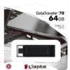 Pen Drive Kingston 64GB USB 3.2 Geração 1; DataTraveler 70; USB-C