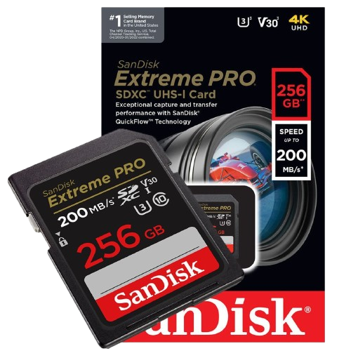 Cartão de memória SanDisk Extreme Pro SDXC 256GB UHS-I / U3 (Classe 10) V30