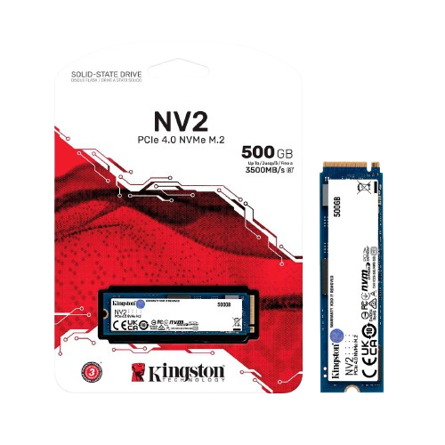 SSD Interno Kingston NV2 500GB M.2 2280 PCIe 4.0 x4 NVMe